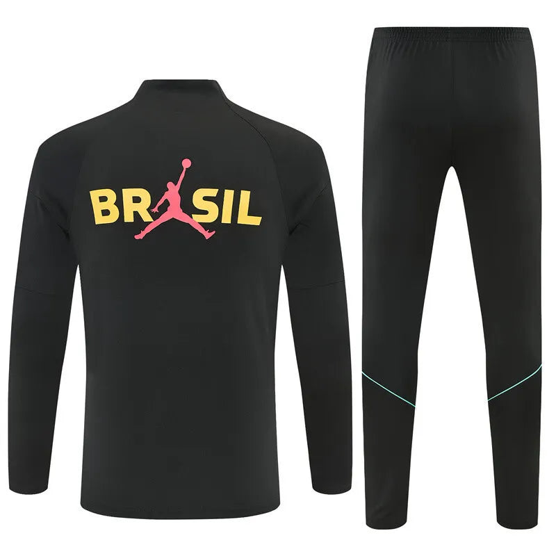 Brazil x Jordan Training Suit Black - Yellow 2026 - FIFA World Cup