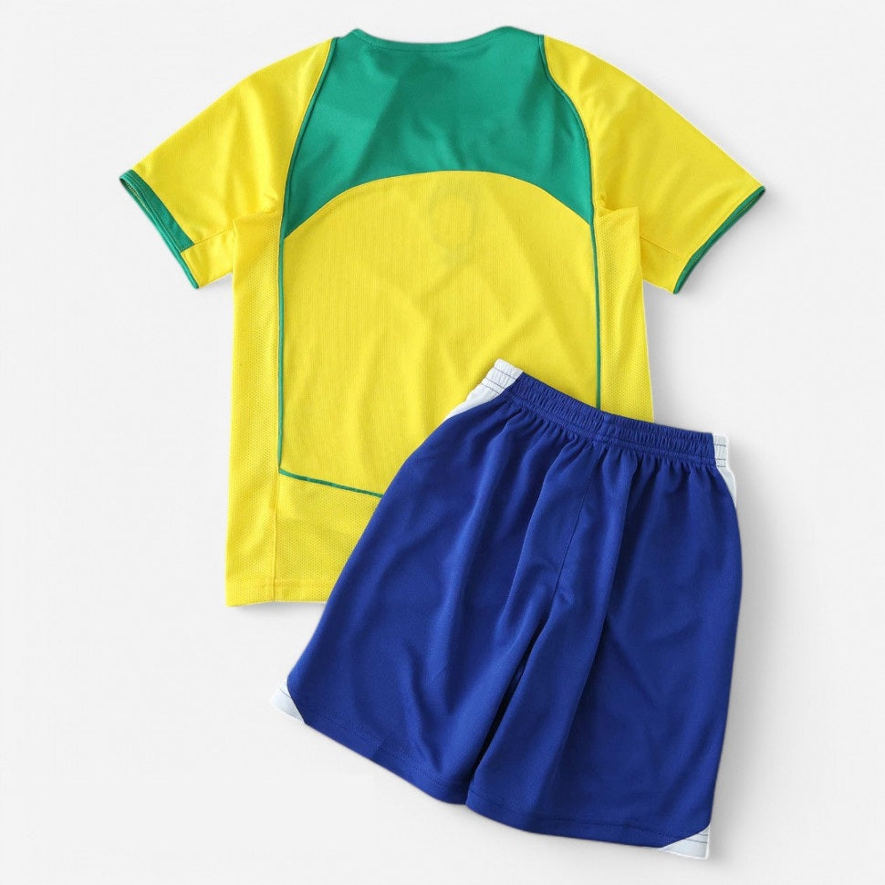 Brazil Retro Home 2004 Soccer - Kit Kids