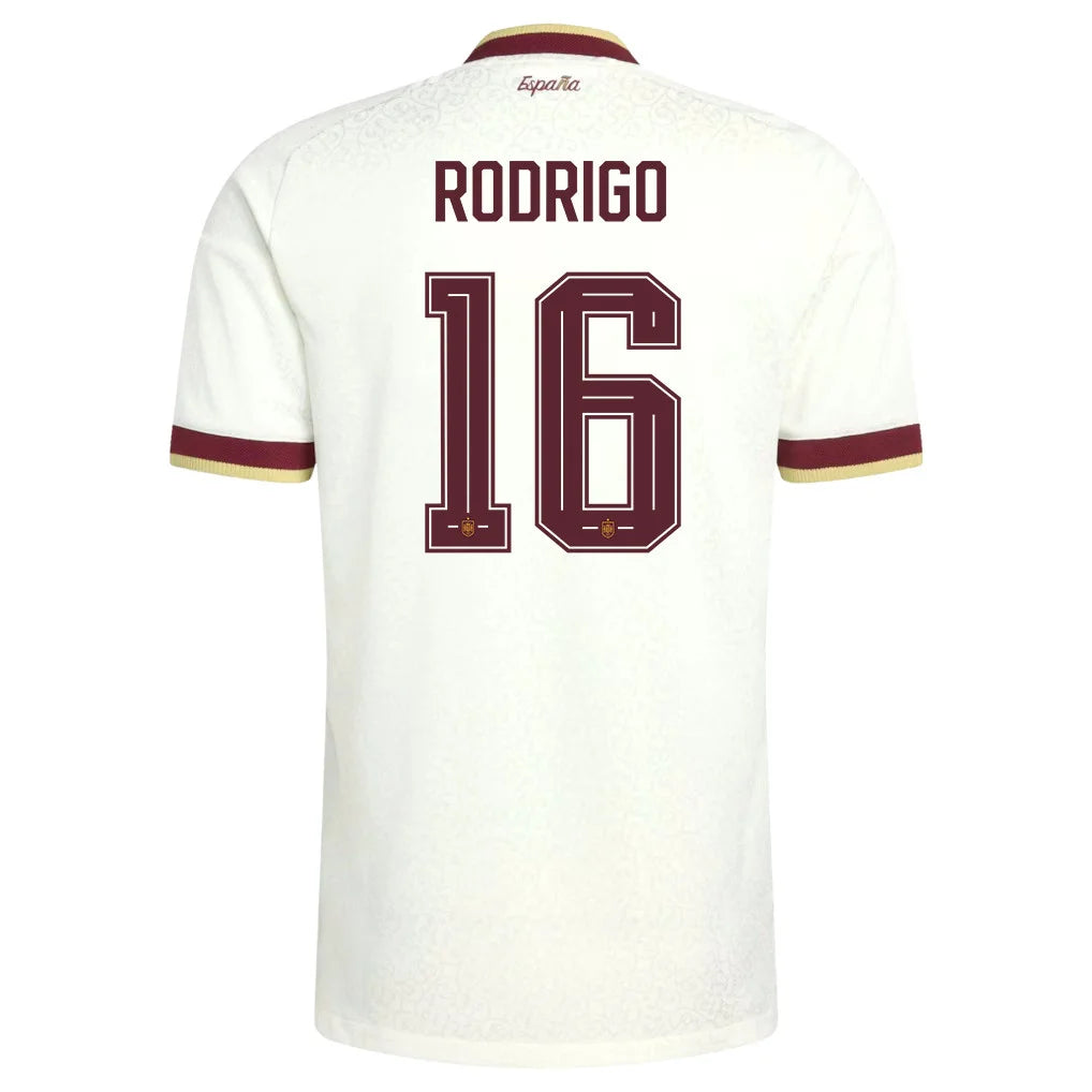 Spain 2026 Away Jersey Soccer Player Rodrigo #16 - World Cup 2026