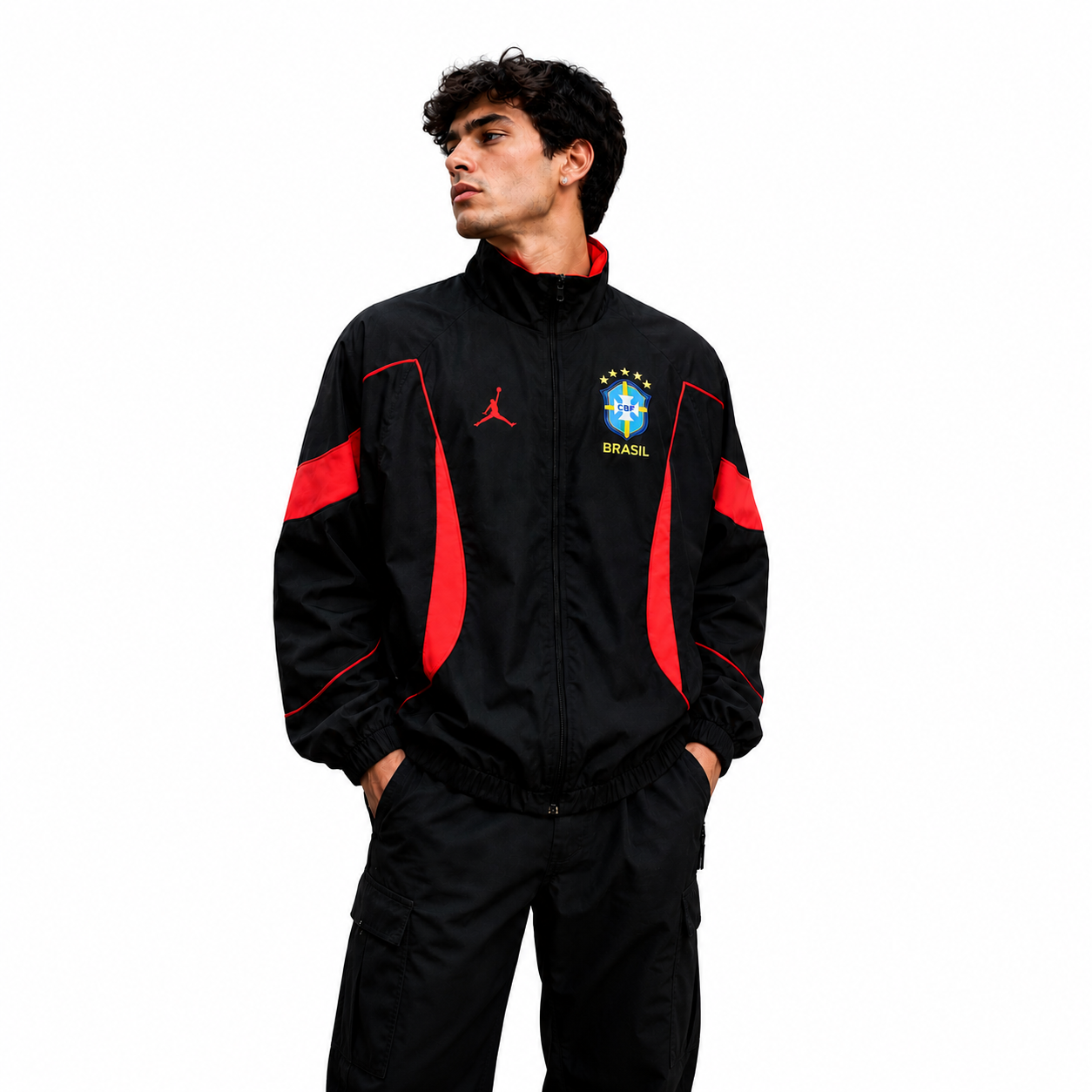 Brazil 2026 Jordan Jacket Windbreaker Black - FIFA World Cup