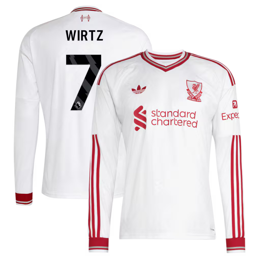 Liverpool Away WIRTZ 7 Long Sleeve Jersey 26-27