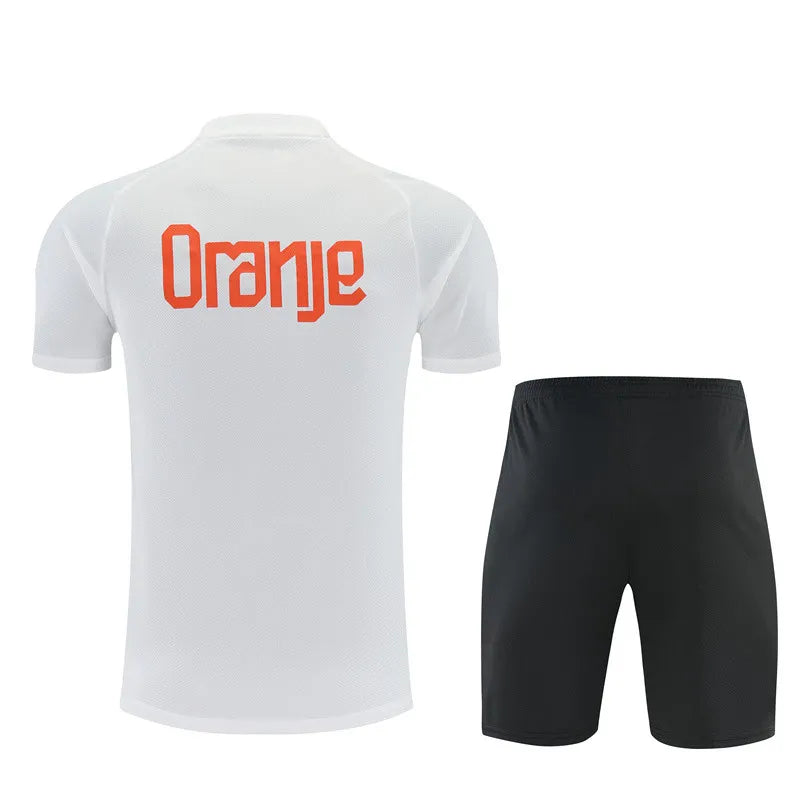 Netherlands Short Training Suit White 2026