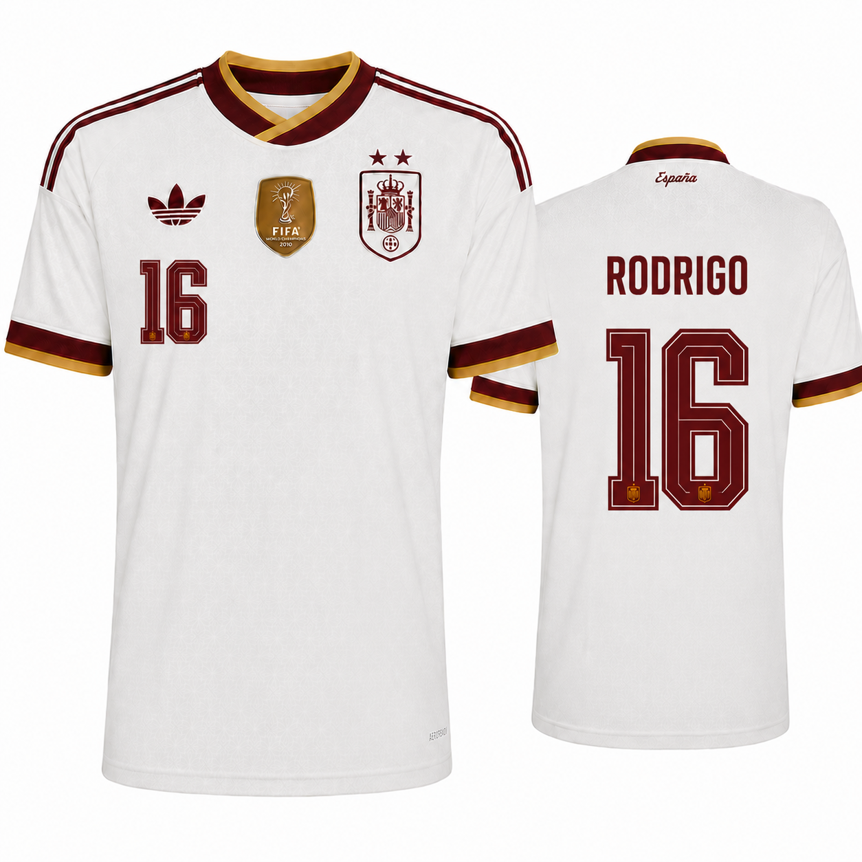 Spain 2026 Away Jersey Soccer Player RODRIGO #16 - World Cup 2026