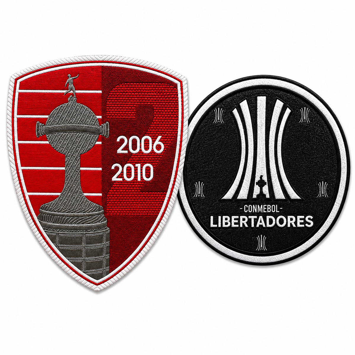 Patch Campeão Libertadores - Internacional (2 peças · Mangas Esquerda + Direita)