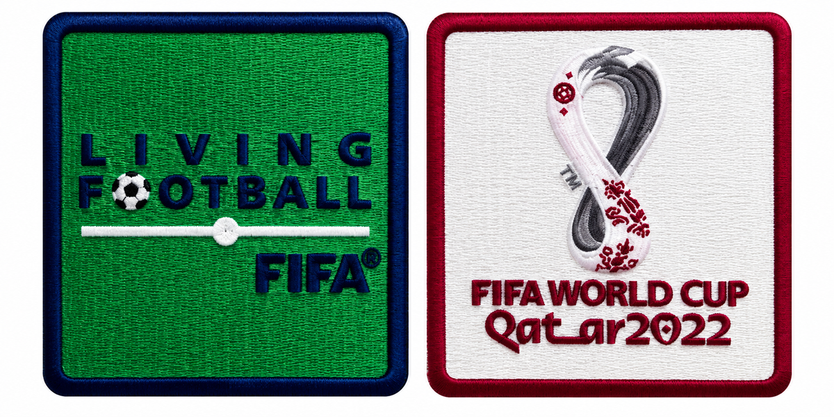 FIFA World Cup 2022 GREEN/ white RED Patches (2 pcs Β· Right + Left Sleeve)