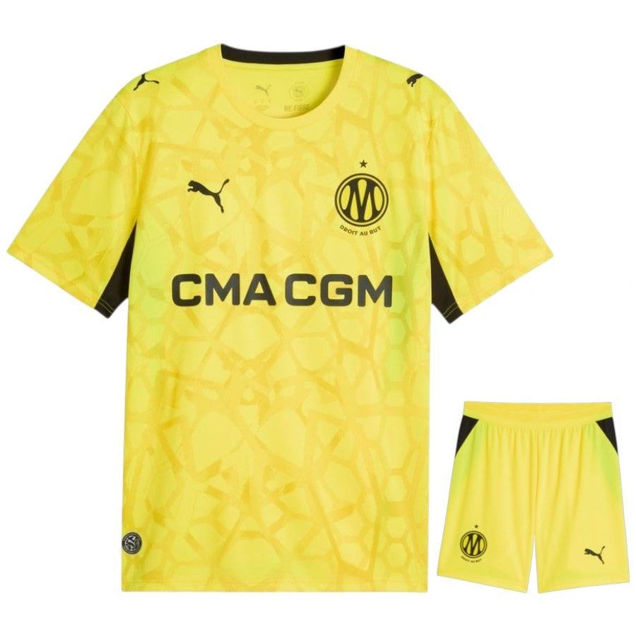 Olympique De Marseille Goalkeeper Yellow 26/27 Kit Kids