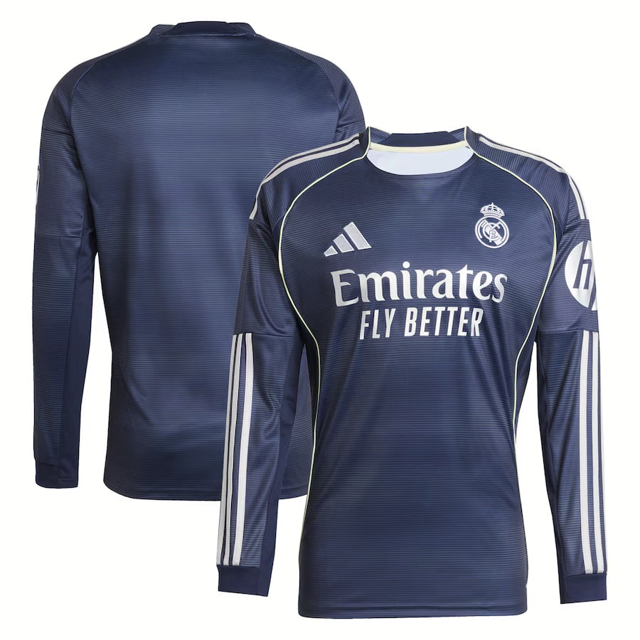Real Madrid Away Long Sleeve Jersey 25-26