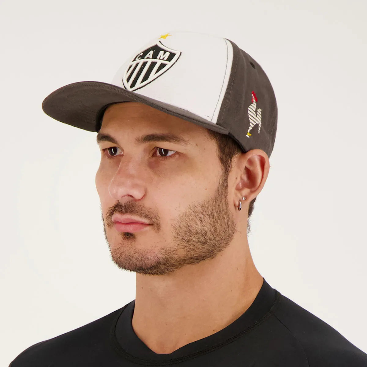 Atletico Mineiro Cap Badge Gray and White