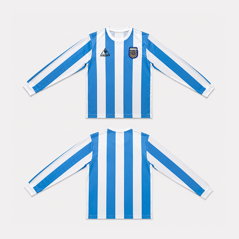 Argentina Home Retro Long Sleeve Jersey 1986