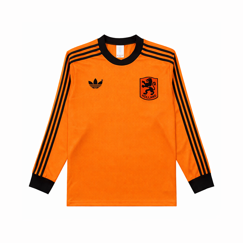 Netherlands Home Retro Long Sleeve Jersey 1978-1980