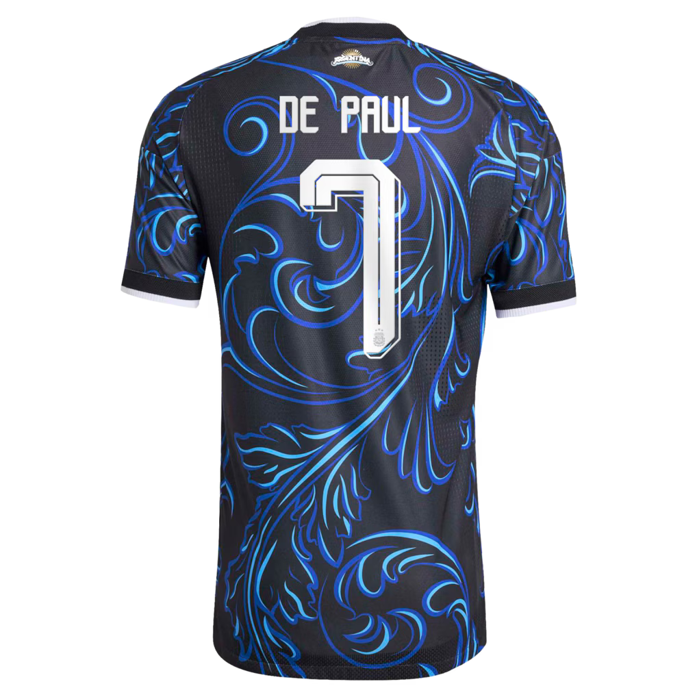 Argentina 2026 II Away Jersey Soccer Player De Paul #7 - World Cup 2026