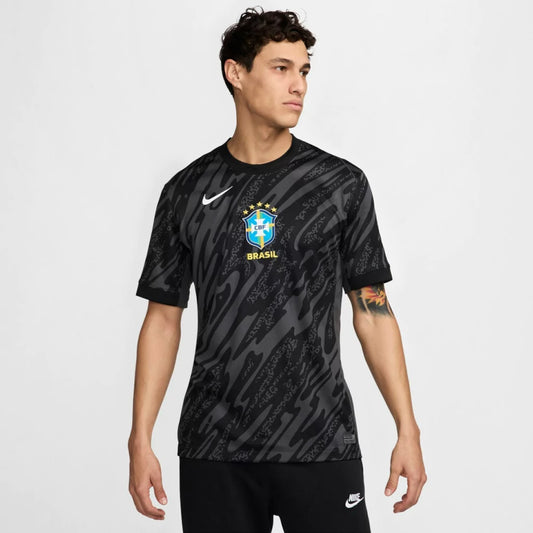 Brazil 2024/25 Goalkeeper Black Jersey Soccer - Fan Version