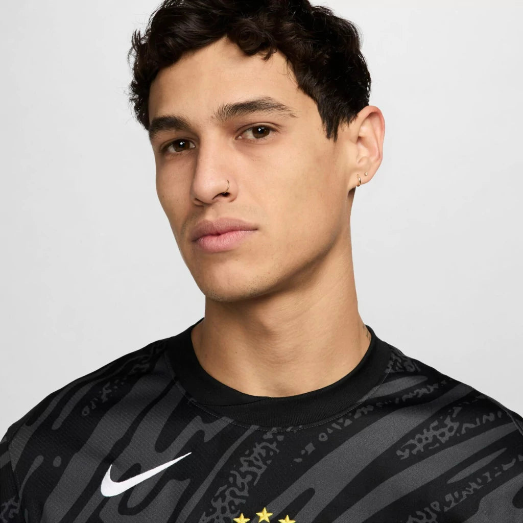 Brazil 2024/25 Goalkeeper Black Jersey Soccer - Fan Version
