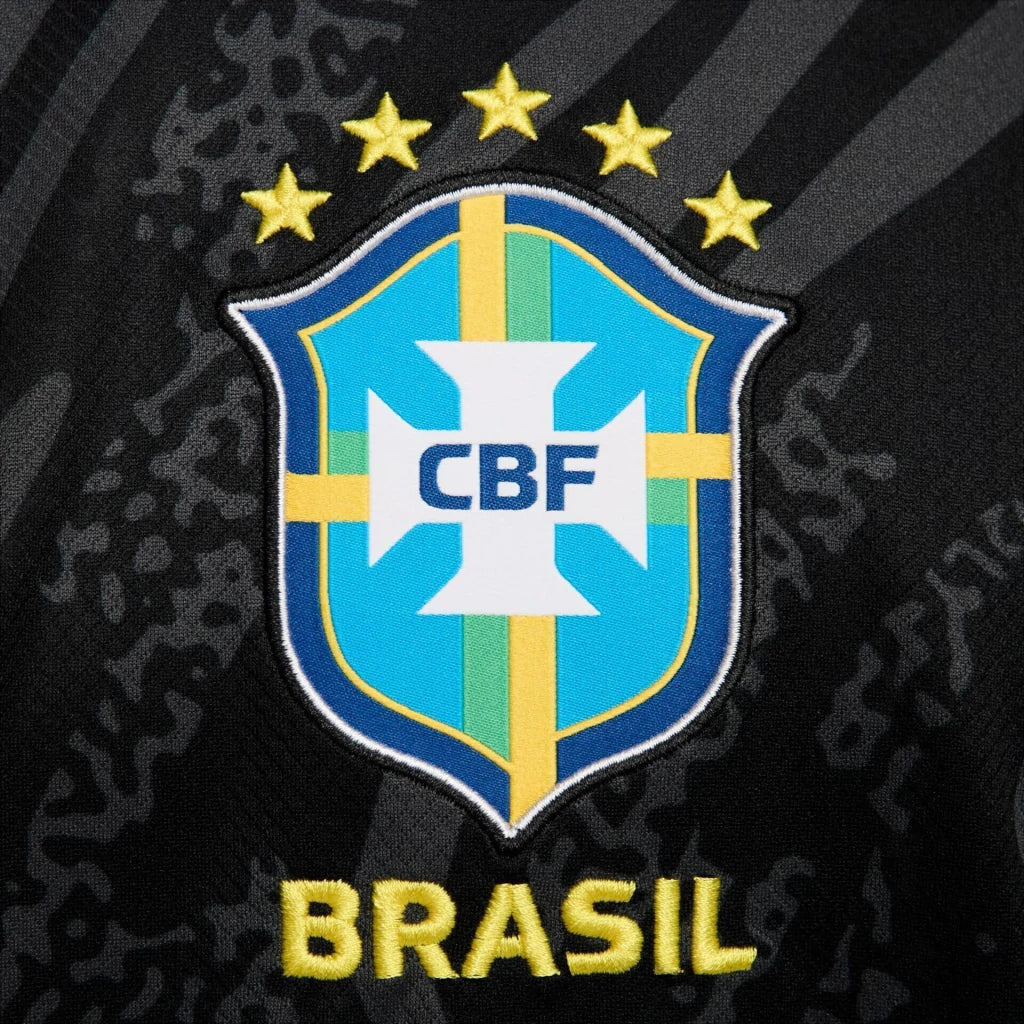 Brazil 2024/25 Goalkeeper Black Jersey Soccer - Fan Version
