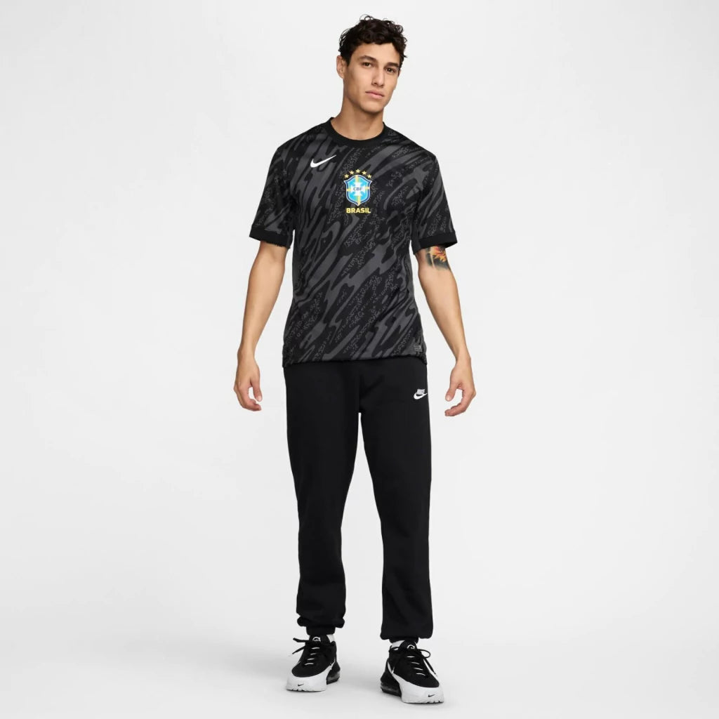 Brazil 2024/25 Goalkeeper Black Jersey Soccer - Fan Version
