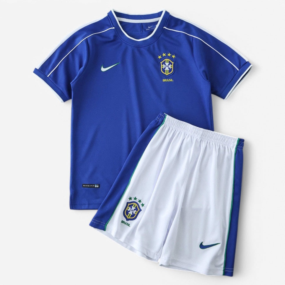Brazil Retro Away 1998 Soccer - Kit Kids