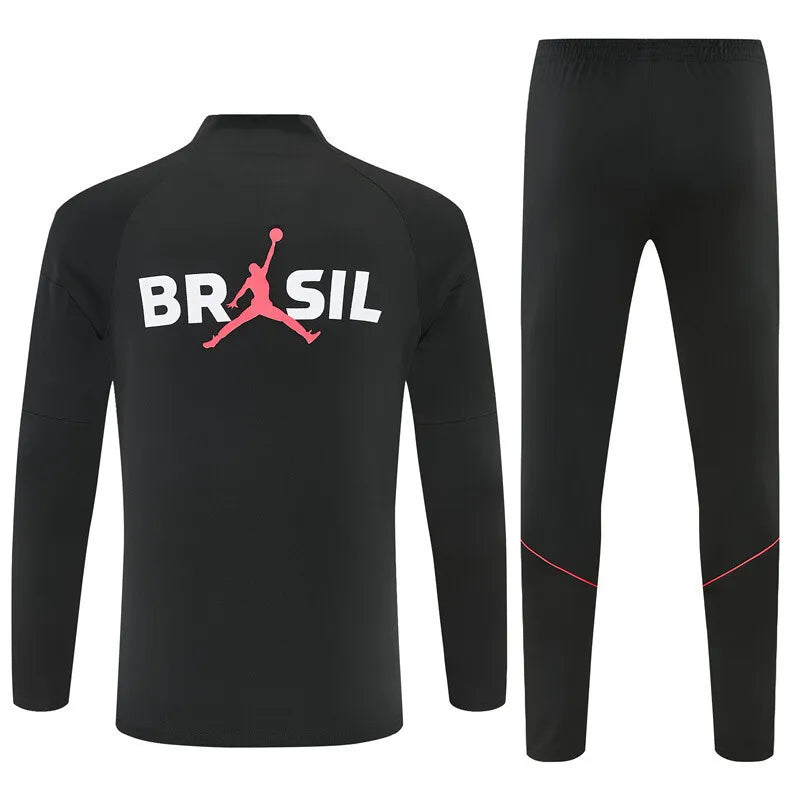 Brazil x Jordan Training Suit Black - Red 2026 - FIFA World Cup