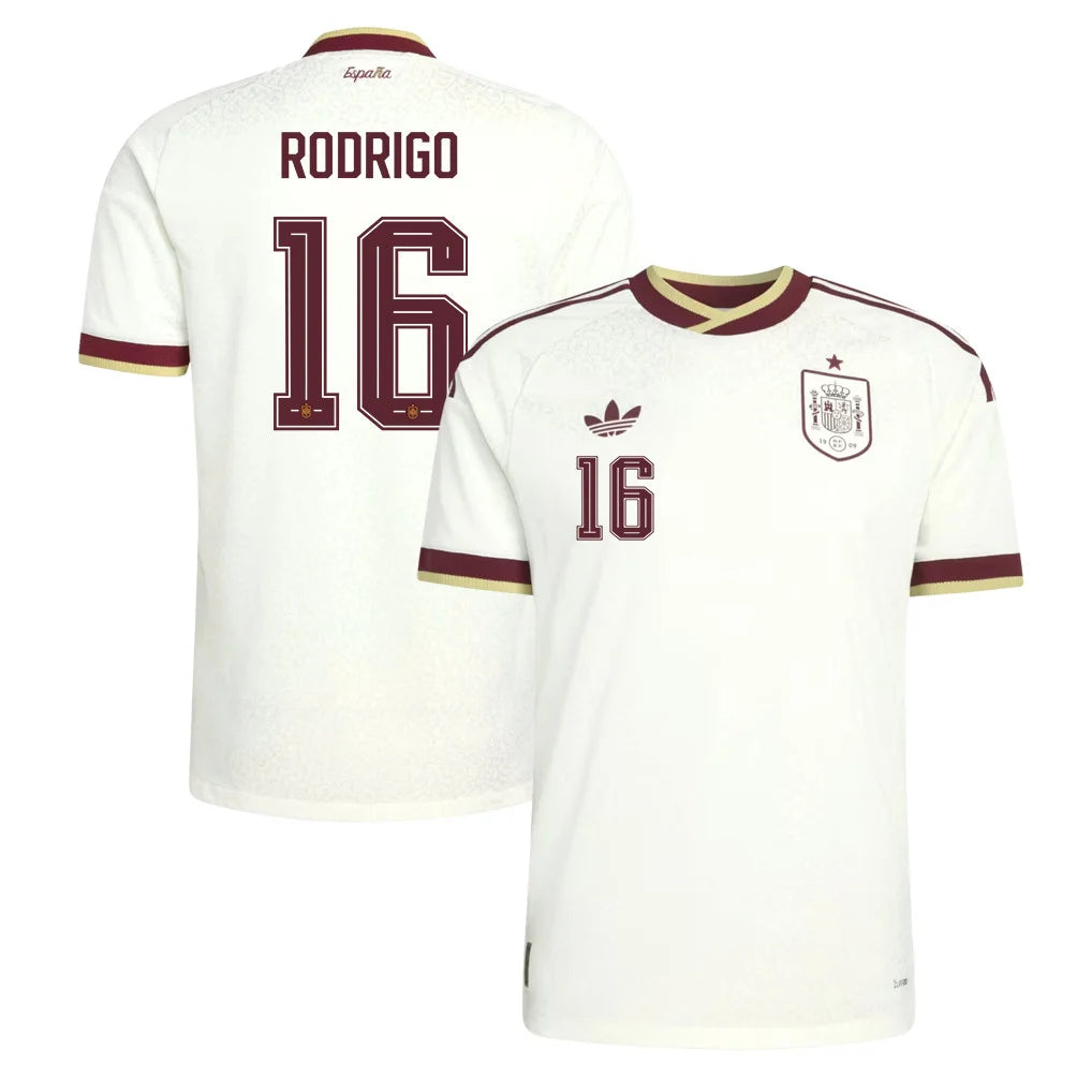 Spain 2026 Away Jersey Soccer Player Rodrigo #16 - World Cup 2026