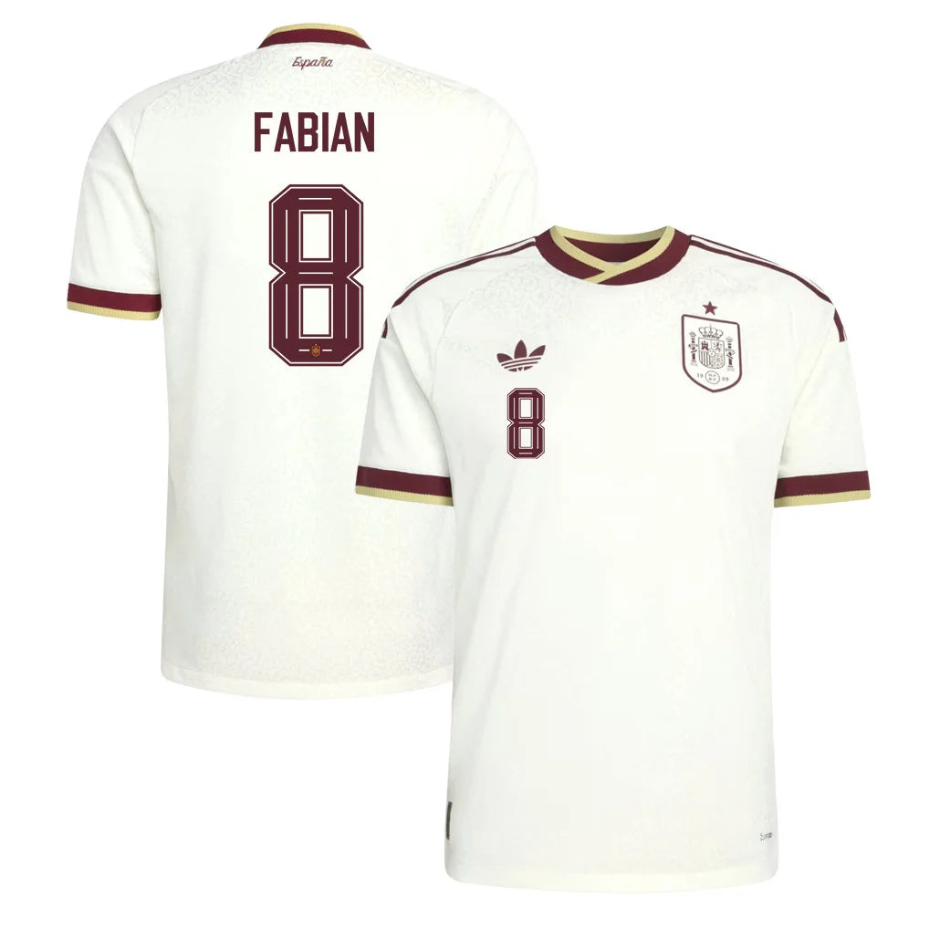 Spain 2026 Away Jersey Soccer Fabián #8 - World Cup 2026
