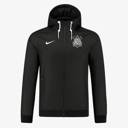 Corinthians 2025 Windbreaker Hoodie Jacket Black