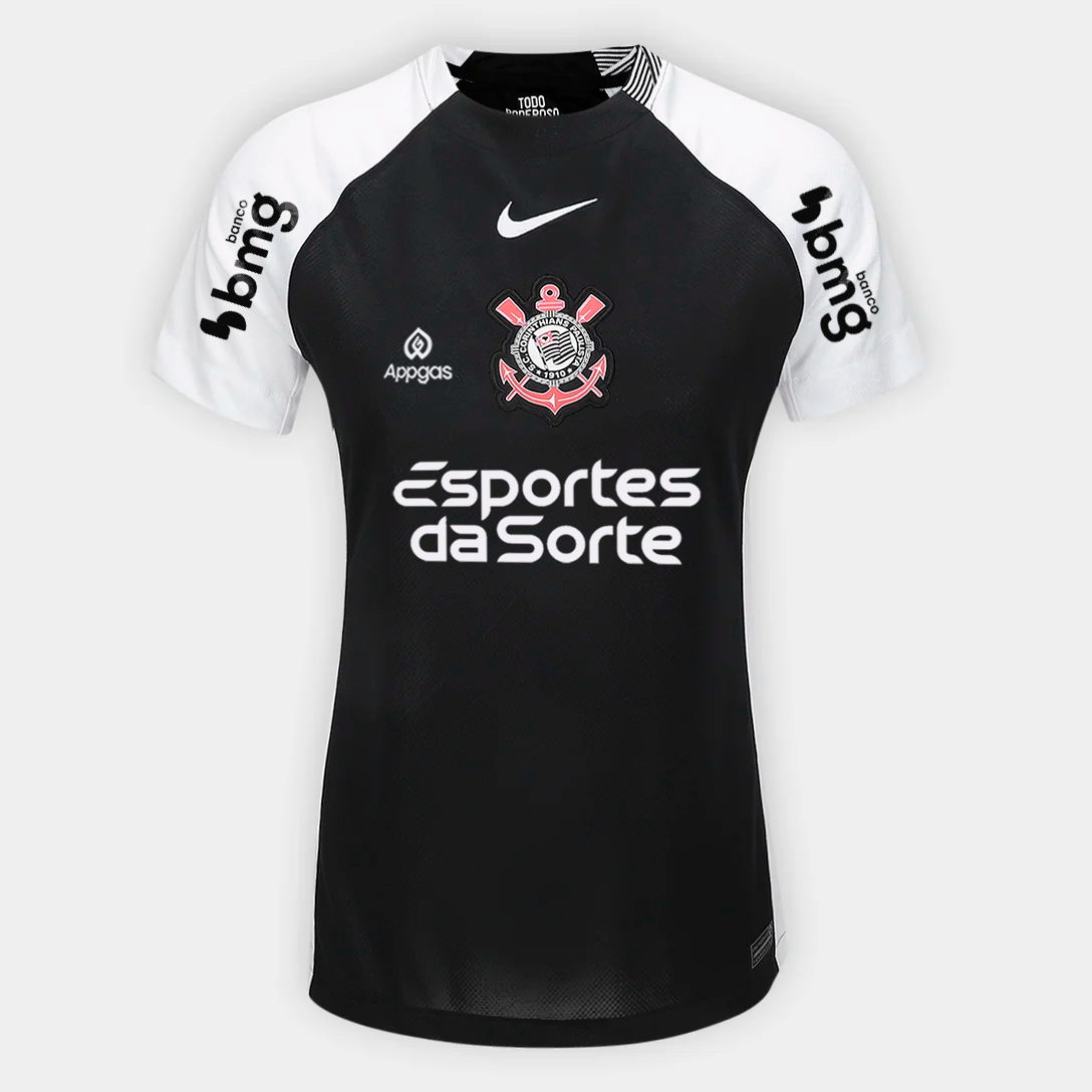 Corinthians 2025/26 Away Jersey Soccer Women Full Sponsors