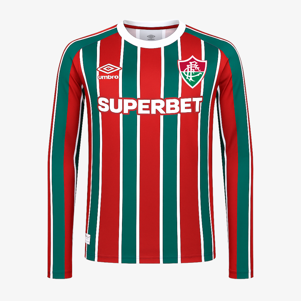 Fluminense 2025/26 I Home Long Sleeve Jersey Soccer - Fan Version