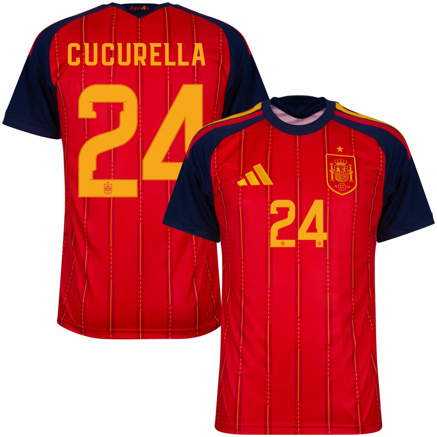 Spain 2026 Home Jersey Soccer Cucurella #24 - World Cup 2026