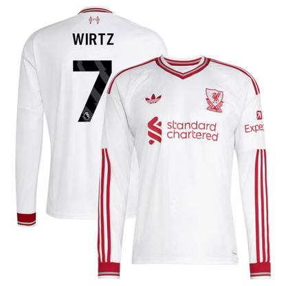 Liverpool Away WIRTZ 7 Long Sleeve Jersey 26-27