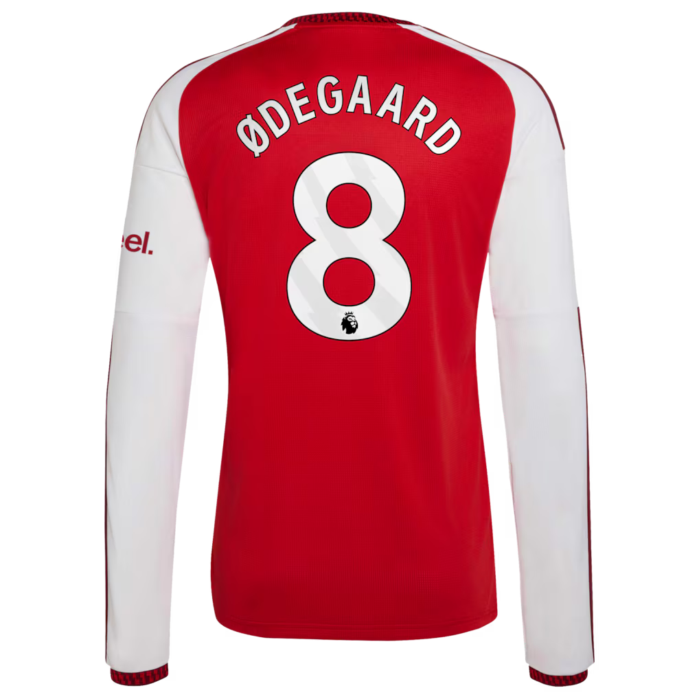 Arsenal Home ØDEGAARD 8 Long Sleeve Jersey 26-27
