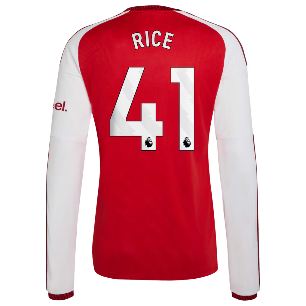 Arsenal Home RICE 41 Long Sleeve Jersey 26-27