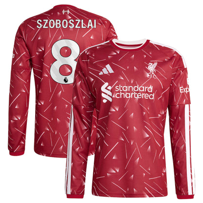 Liverpool Home Szoboszlai 8 Long Sleeve Jersey 26-27