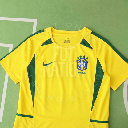 Brazil Home 2002 Jersey Soccer - Retro Version