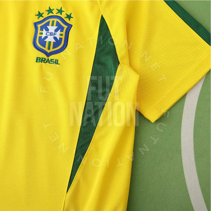 Brazil Home 2002 Jersey Soccer - Retro Version