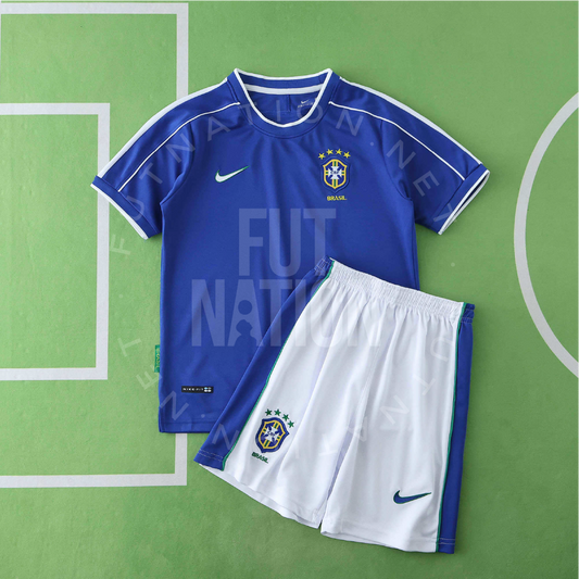 Brazil Retro Away 1998 Soccer - Kit Kids