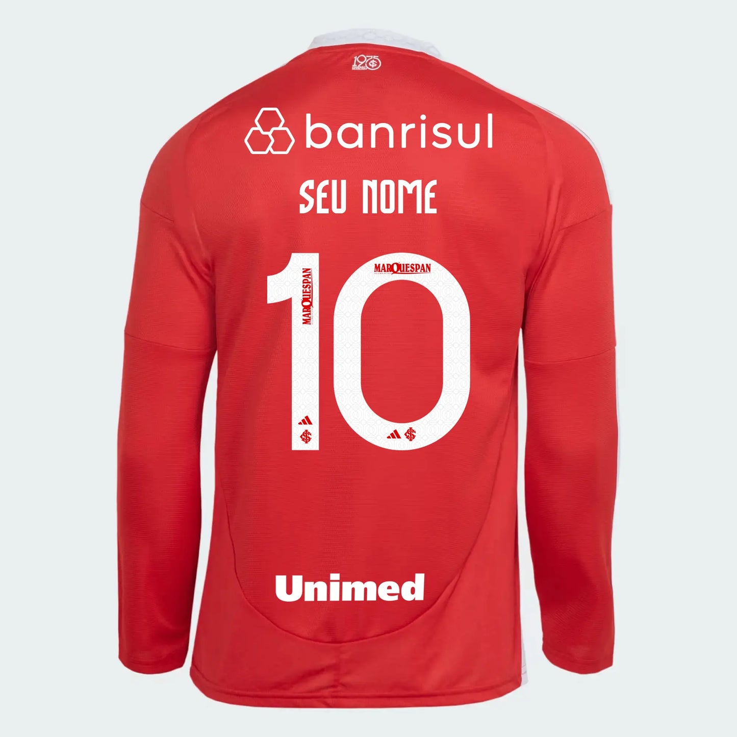 Internacional 2025/26 I Home Long Sleeve Jersey Soccer With Sponsor - Fan Version