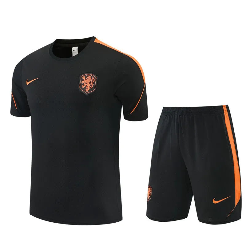 Netherlands Short Training Suit Black 2026