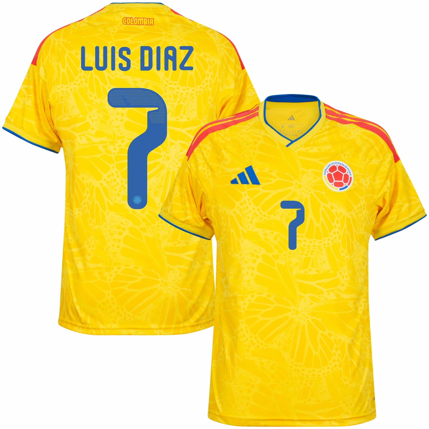 Colombia 2026 Home Jersey Soccer Fan Version L. Díaz #7 - WORLD CUP 2026