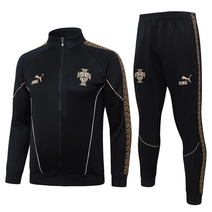 Portugal Tracksuit Full Ziper Black 2026