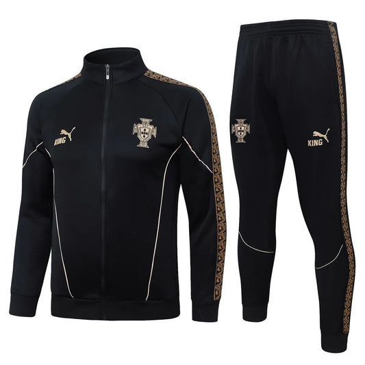 Portugal Tracksuit Full Ziper Black 2026