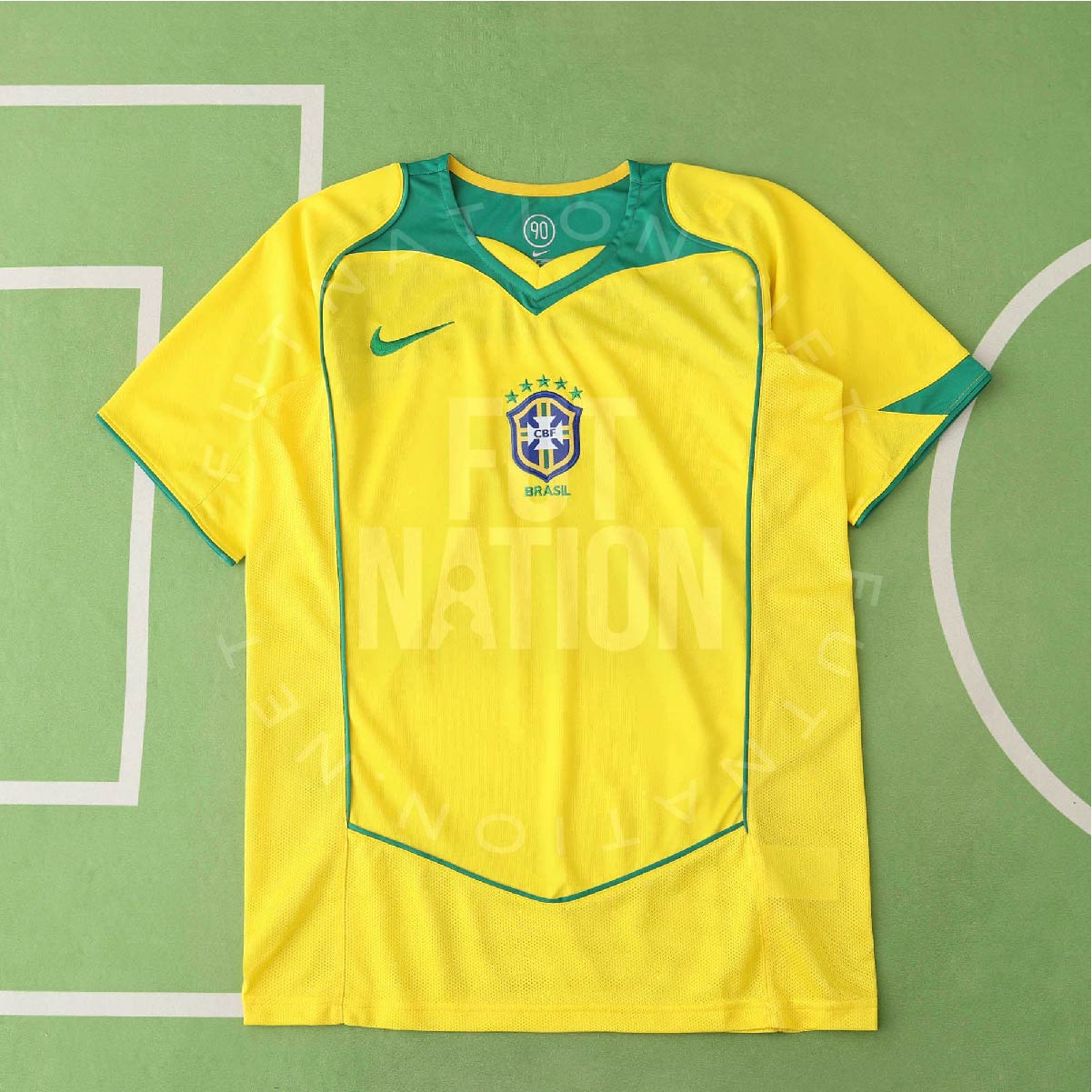 Brazil Home 2004 Jersey Soccer - Retro Version