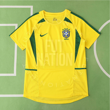 Brazil Home 2002 Jersey Soccer - Retro Version