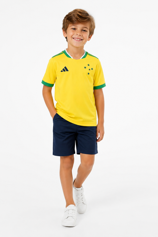 Cruzeiro 2026 VERDE E AMARELO Kit Kids - FIFA WORLD CUP