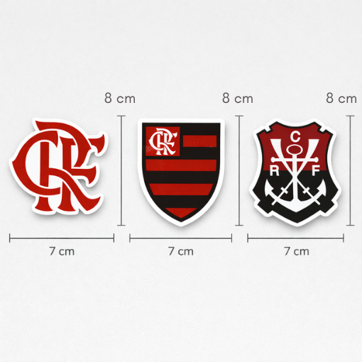 Flamengo Sticker – Pack 3 Stickers Vinyl Decal for Car Window