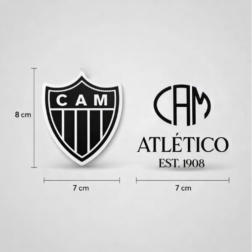 Atletico Mineiro Sticker – Pack 2 Stickers Vinyl Decal for Car Window