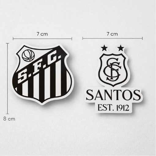 Santos FC Sticker – Pack 2 Stickers Vinyl Decal for Car Window