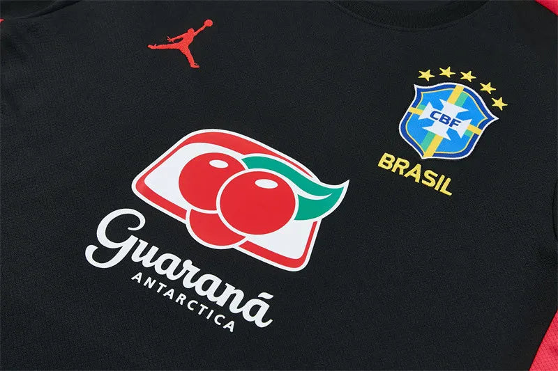 Brazil Short Training Suit Jordan Black - Red 2026 - FIFA World Cup