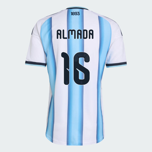 Argentina 2026 I Home Jersey Soccer Player ALMADA #16 - World Cup 2026