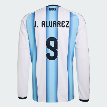 Argentina 2026 Home J. ALVAREZ #9 Long Sleeve ( Player Version ) - WORLD CUP 2026