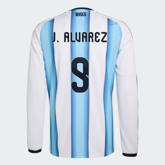 Argentina 2026 Home J. ALVAREZ #9 Long Sleeve - WORLD CUP 2026