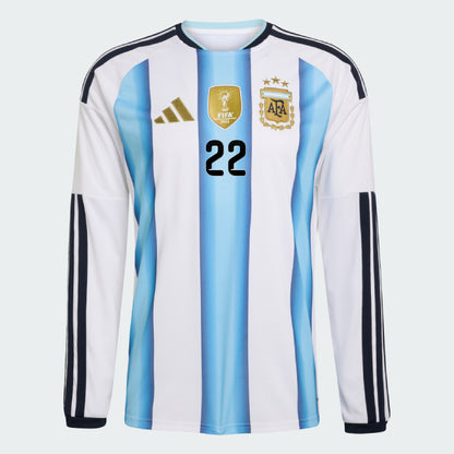 Argentina 2026 Home L. MARTINEZ #22 Long Sleeve - WORLD CUP 2026